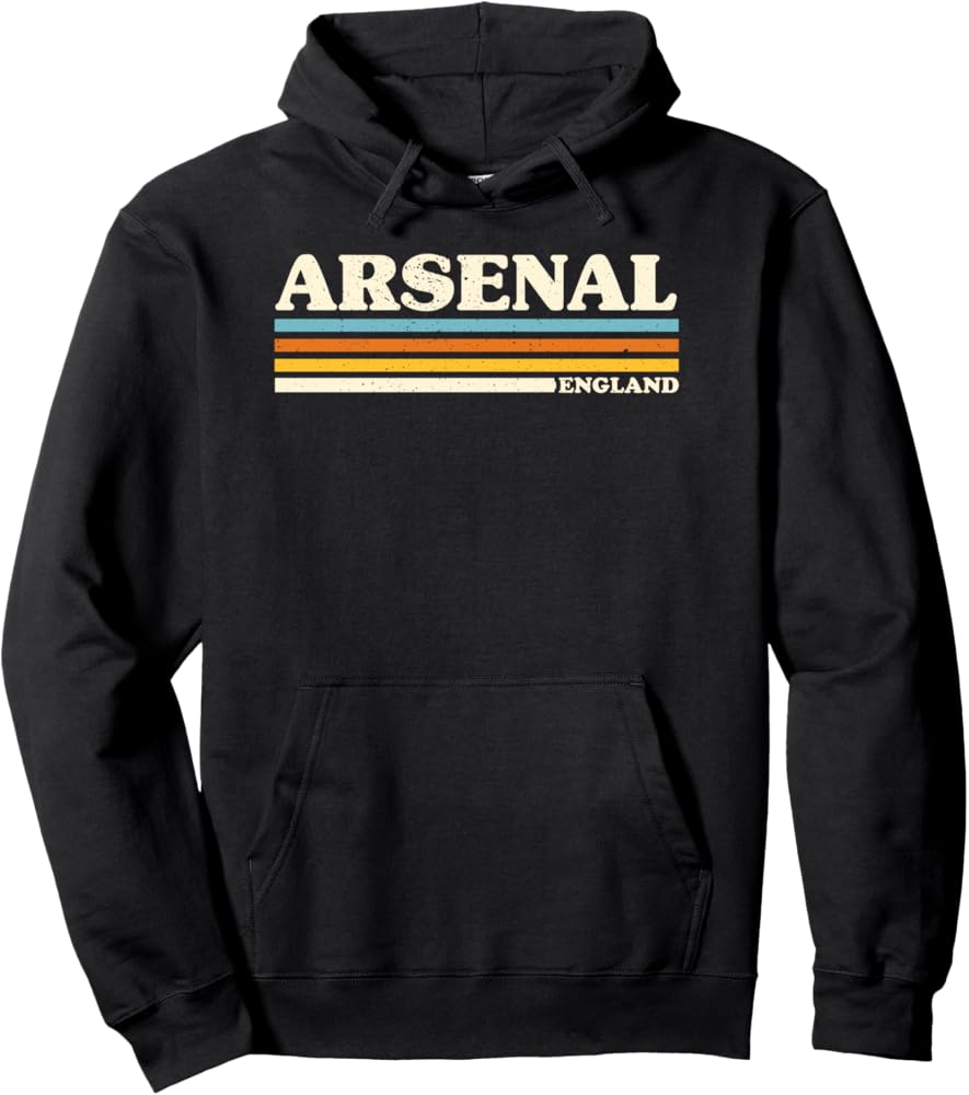 Amazon.com: Retro Stripe Arsenal Pullover Hoodie : Clothing, Shoes